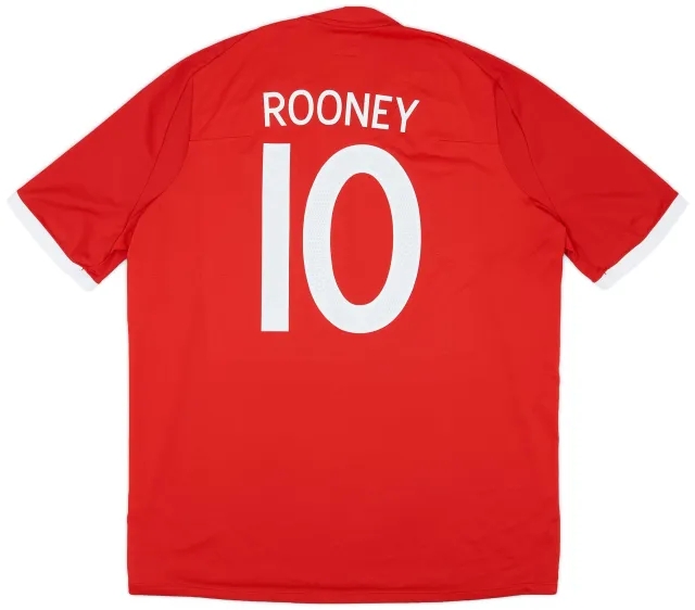 Umbro 2010-11 England Away Shirt Rooney #10 - 7/10 - (L)