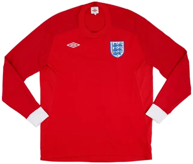 Umbro 2010-11 England Away L/S Shirt - 8/10 - (L)