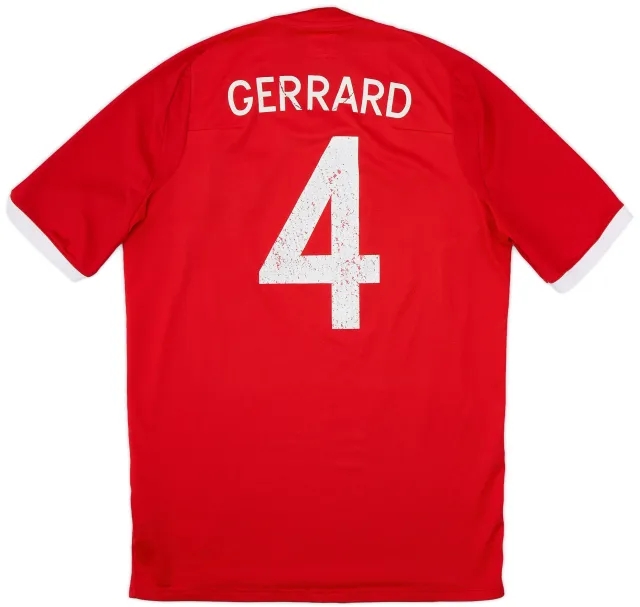 Umbro 2010-11 England Away Shirt Gerrard #4 - 5/10 - (M)