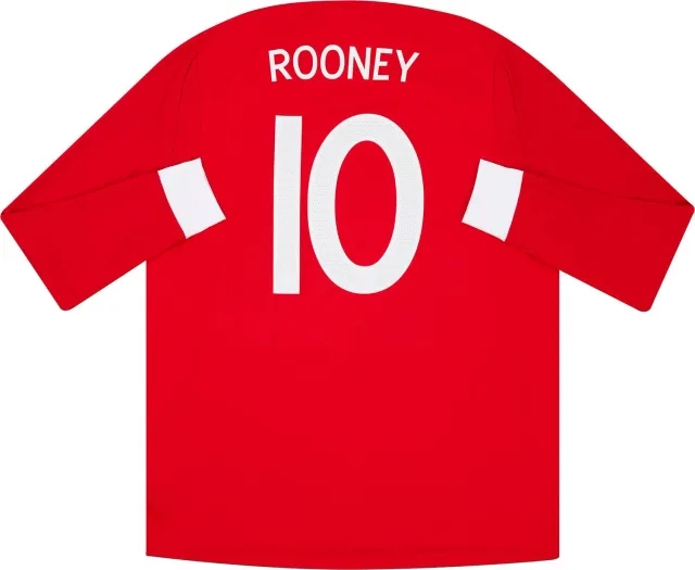 Umbro 2010-11 England Away L/S Shirt Rooney #10 - 8/10 - (XL)