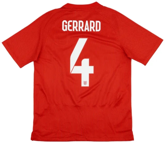 Nike 2014-15 England Authentic Away Shirt Gerrard #4 - 7/10 - (L)
