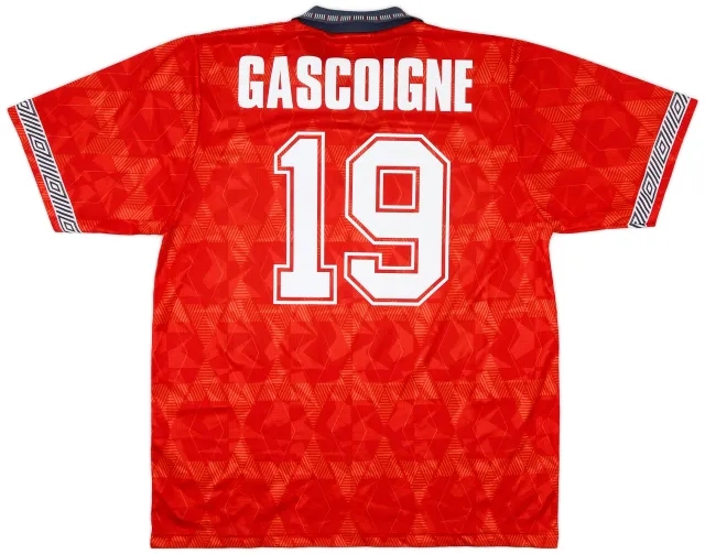 Umbro 1990-93 England Away Shirt Gascoigne #19 - 6/10 - (XL)