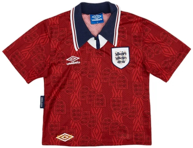 Umbro 1993-95 England Away Shirt - 9/10 - (L.Boys)