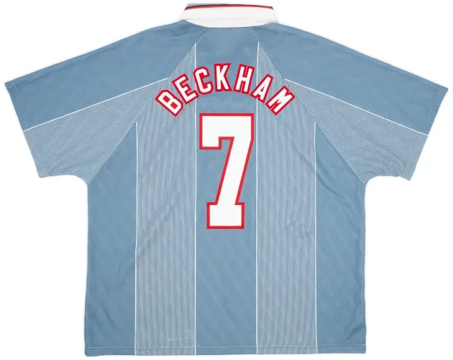 Umbro 1996-97 England Away Shirt Beckham #7 - 9/10 - (XXL)
