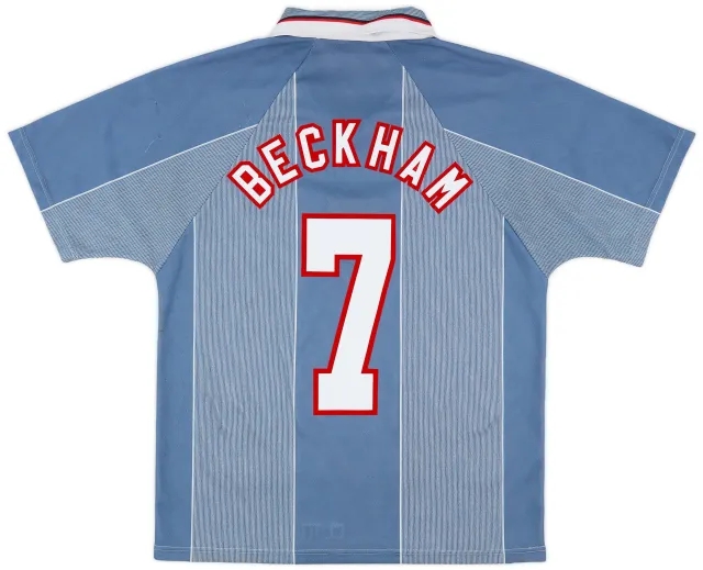 Umbro 1996-97 England Away Shirt Beckham #7 - 6/10 - (M)