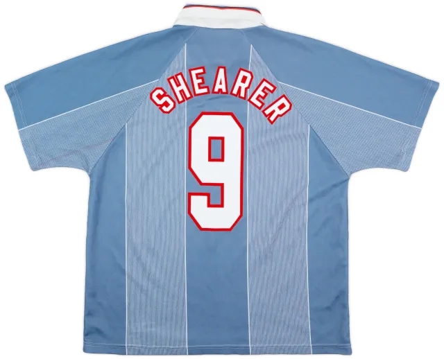 Umbro 1996-97 England Away Shirt Shearer #9 - 9/10 - (XL)