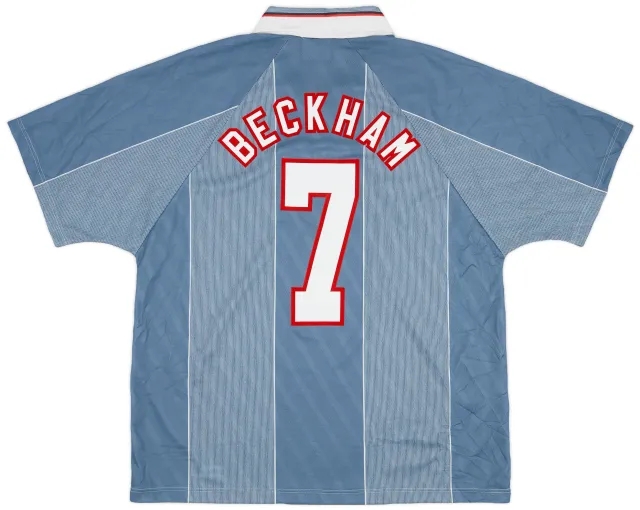 Umbro 1996-97 England Away Shirt Beckham #7 - 8/10 - (XL)