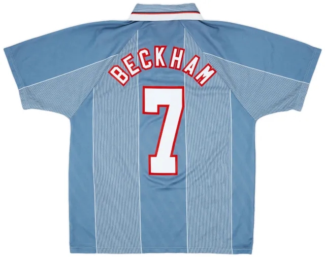 Umbro 1996-97 England Away Shirt Beckham #7 - 6/10 - (L)