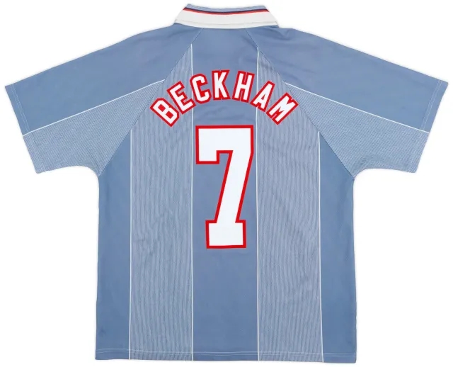 Umbro 1996-97 England Away Shirt Beckham #7 - 8/10 - (L)