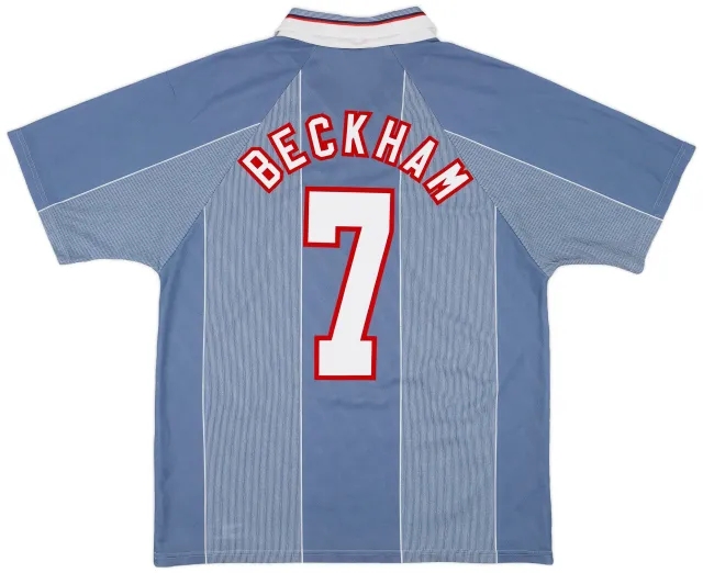 Umbro 1996-97 England Away Shirt Beckham #7 - 5/10 - (L)