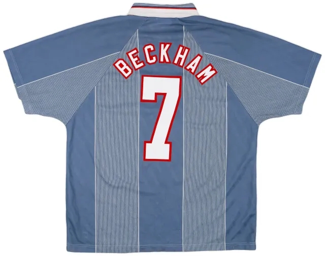 Umbro 1996-97 England Away Shirt Beckham #7 - 9/10 - (XL)