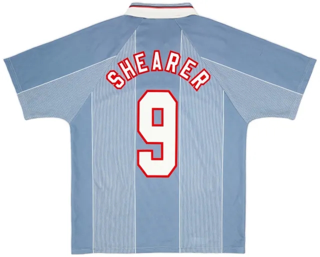 Umbro 1996-97 England Away Shirt Shearer #9 - 6/10 - (L)