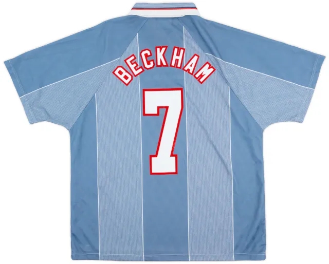 Umbro 1996-97 England Away Shirt Beckham #7 - 9/10 - (XL)