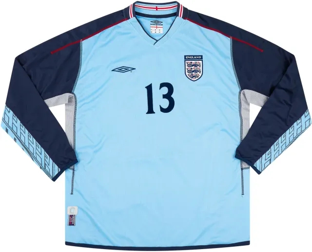 Umbro 2002-03 England U-21 Match Issue GK Shirt #13 (Evans)