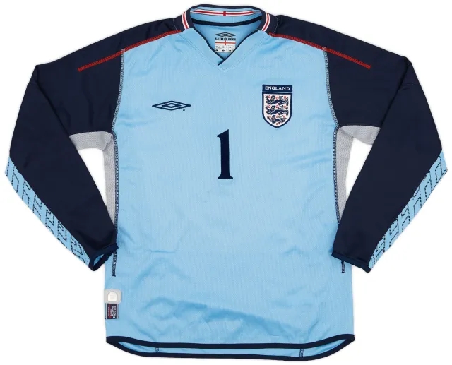 Umbro 2002-03 England GK Shirt #1 - 7/10 - (S)