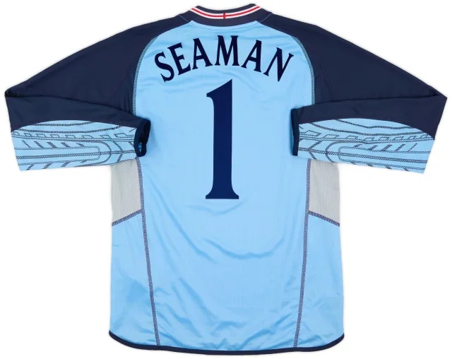 Umbro 2002-03 England GK Shirt Seaman #1 - 8/10 - (S)