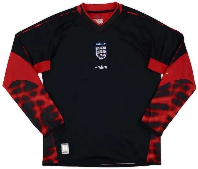 Umbro 2004-06 England GK Shirt - 7/10 - (L.Boys)