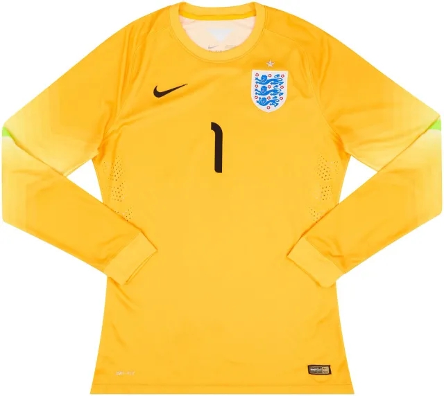 Nike 2014-15 England Player Issue GK Shirt #1 - 9/10 - (L)