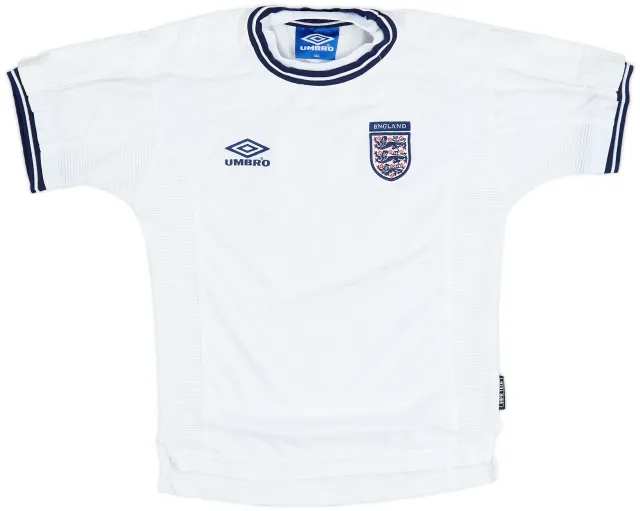 Umbro 1999-01 England Home Shirt - 9/10 - (M.Boys)