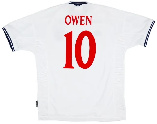 Umbro 1999-01 England Home Shirt Owen #10 - 8/10 - (XL)