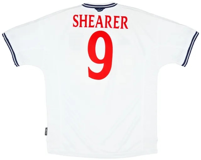 Umbro 1999-01 England Home Shirt Shearer #9 - 6/10 - (XL)