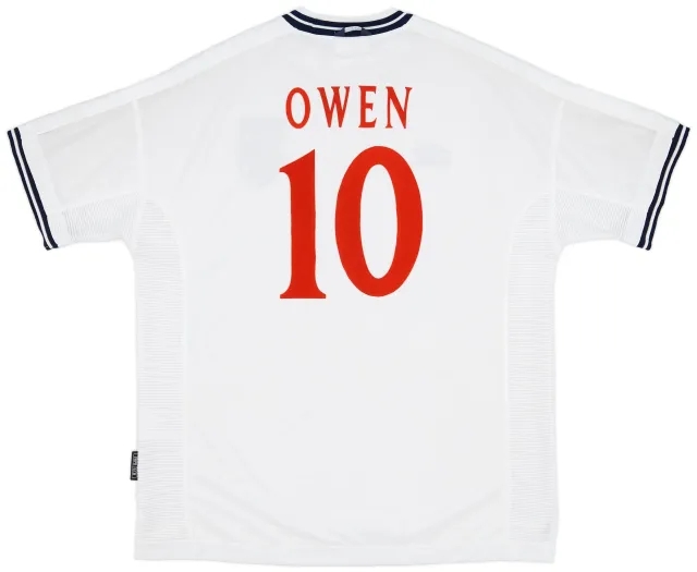 Umbro 1999-01 England Home Shirt Owen #10 - 8/10 - (XXL)
