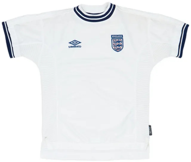 Umbro 1999-01 England Home Shirt - 7/10 - (L.Boys)