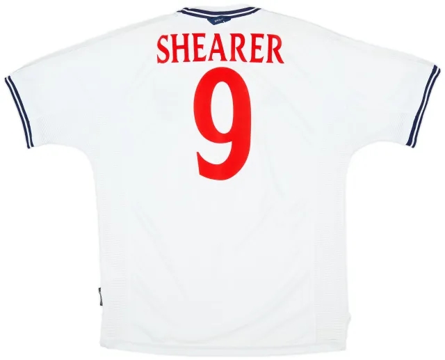 Umbro 1999-01 England Home Shirt Shearer #9 - 8/10 - (XL)