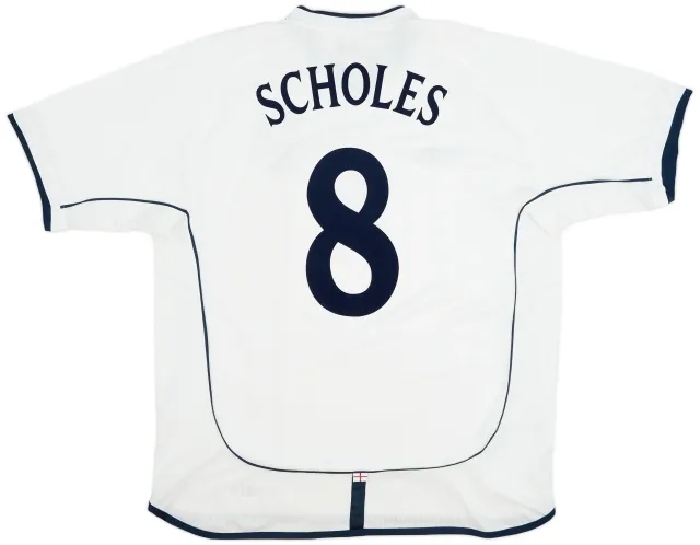 Umbro 2001-03 England Home Shirt Scholes #8 - 9/10 - (XL)
