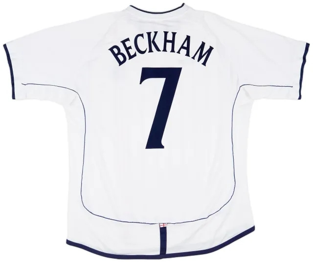 Umbro 2001-03 England Home Shirt Beckham #7 - 8/10 - (XL)