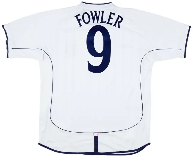 Umbro 2001-03 England Home Shirt Fowler #9 - 6/10 - (XXL)