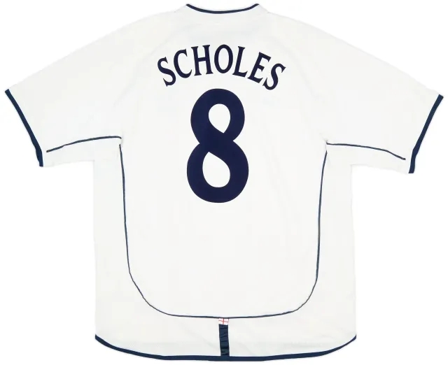 Umbro 2001-03 England Home Shirt Scholes #8 - 6/10 - (XL)