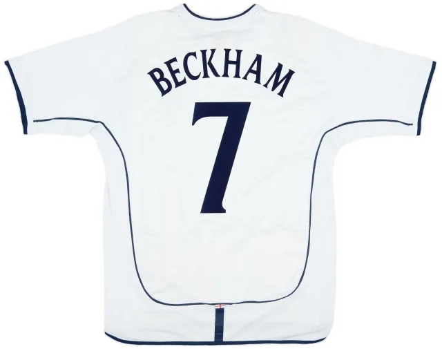 Umbro 2001-03 England Home Shirt Beckham #7 - 5/10 - (L)