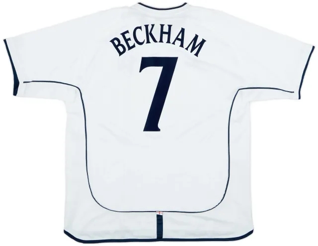 Umbro 2001-03 England Home Shirt Beckham #7 - 8/10 - (XXL)
