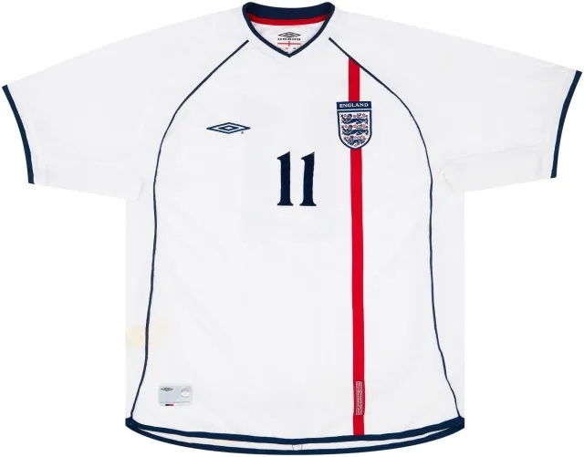 Umbro 2001-02 England Match Issue Home Shirt #11 (Heskey)
