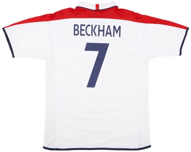 Umbro 2003-05 England Home Shirt Beckham #7 - 6/10 - (XL)