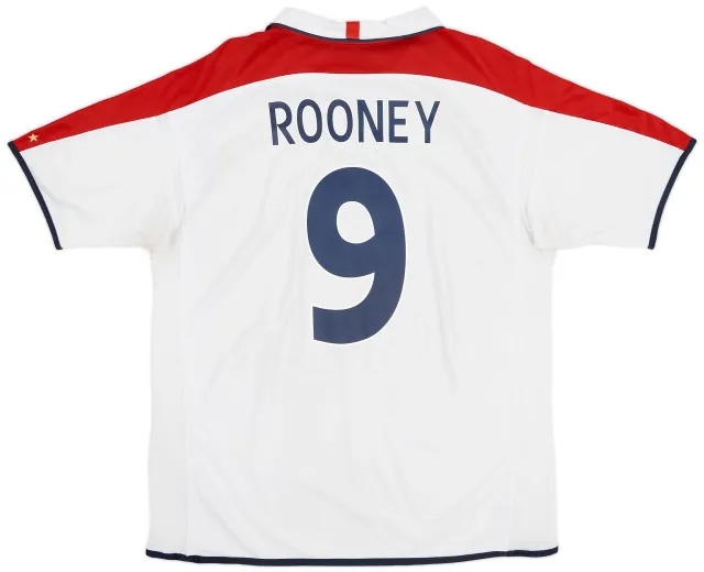 Umbro 2003-05 England Home Shirt Rooney #9 - 6/10 - (XL)
