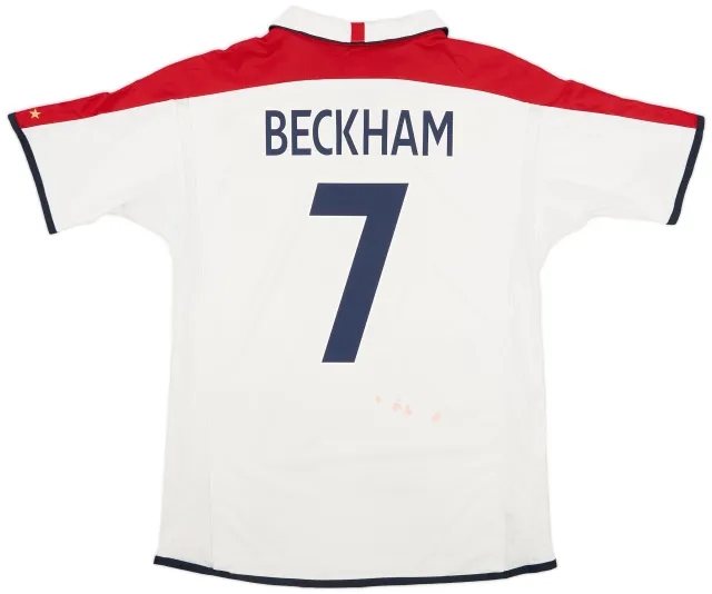 Umbro 2003-05 England Home Shirt Beckham #7 - 7/10 - (L)