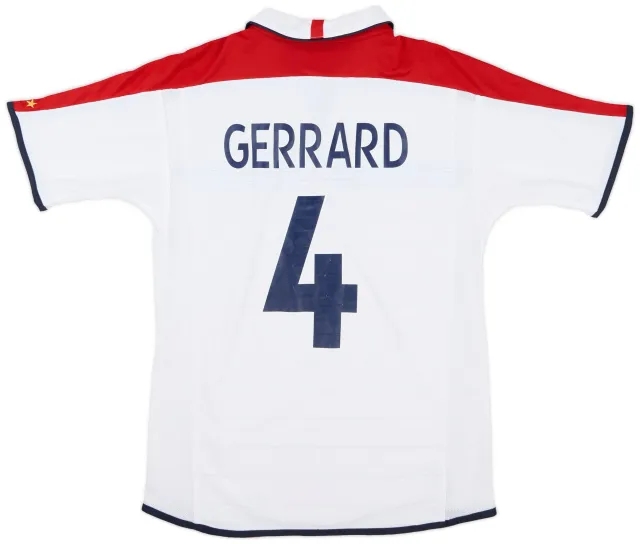 Umbro 2003-05 England Home Shirt Gerrard #4 - 6/10 - (S)