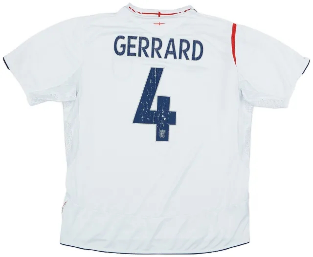 Umbro 2005-07 England Home Shirt Gerrard #4 - 5/10 - (L)