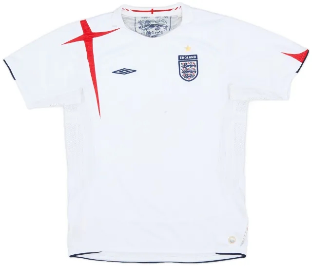 Umbro 2005-07 England Home Shirt - 5/10 - (M.Boys)