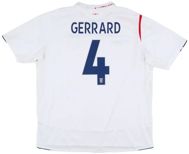 Umbro 2005-07 England Home Shirt Gerrard #4 - 9/10 - (3XL)