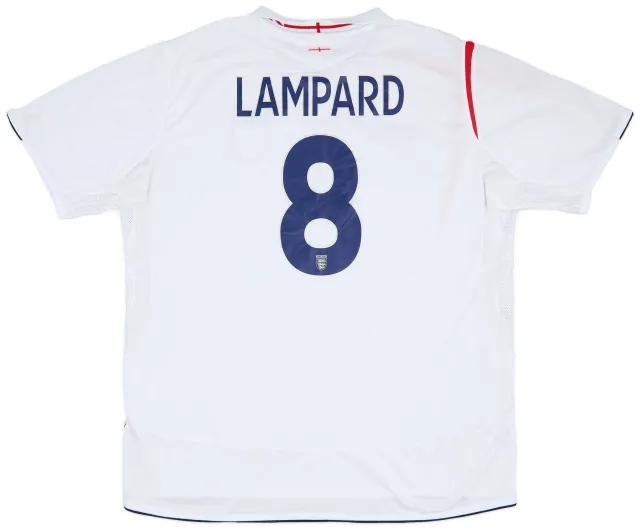 Umbro 2005-07 England Home Shirt Lampard #8 - 8/10 - (XXL)