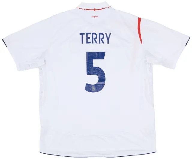 Umbro 2005-07 England Home Shirt Terry #5 - 7/10 - (XXL)
