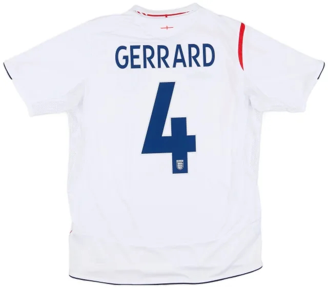 Umbro 2005-07 England Home Shirt Gerrard #4 - 5/10 - (L)