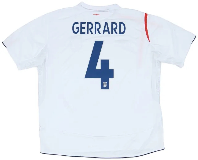 Umbro 2005-07 England Home Shirt Gerrard #4 - 7/10 - (3XL)