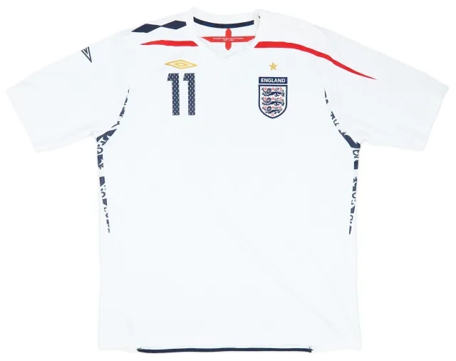 Umbro 2007-09 England Home Shirt J.Cole #11 - 9/10 - (XXL)