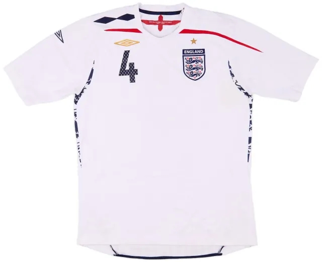 Umbro 2007-09 England Home Shirt Gerrard #4 - 5/10 - (L)