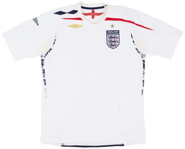 Umbro 2007-09 England Home Shirt - 5/10 - (L)