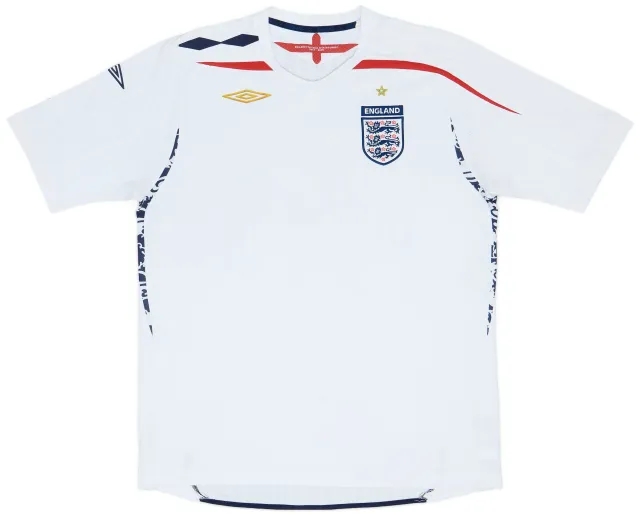 Umbro 2007-09 England Home Shirt - 8/10 - (XL)